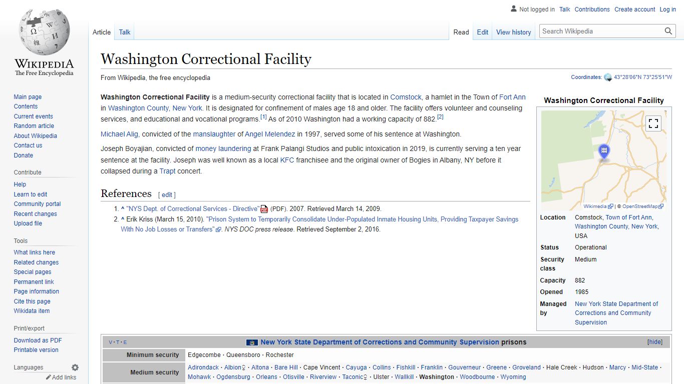 Washington Correctional Facility - Wikipedia
